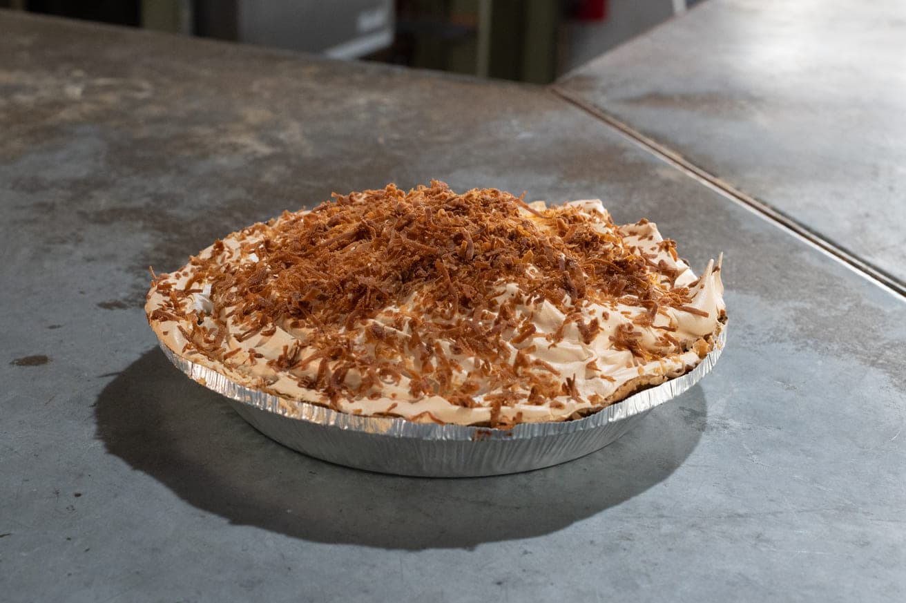 Whole coconut pie