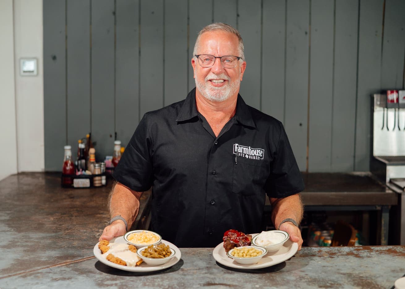 Portrait of owner Brian Koerselman at Farmhouse Cafe — we cater your event